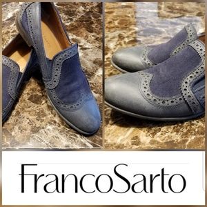 Franco Sarto ❤ Navy Blue Flat Oxford Loafers Sz 8